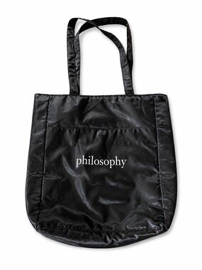 LOW START Philosophy Black Nylon Tote Messenger Bag